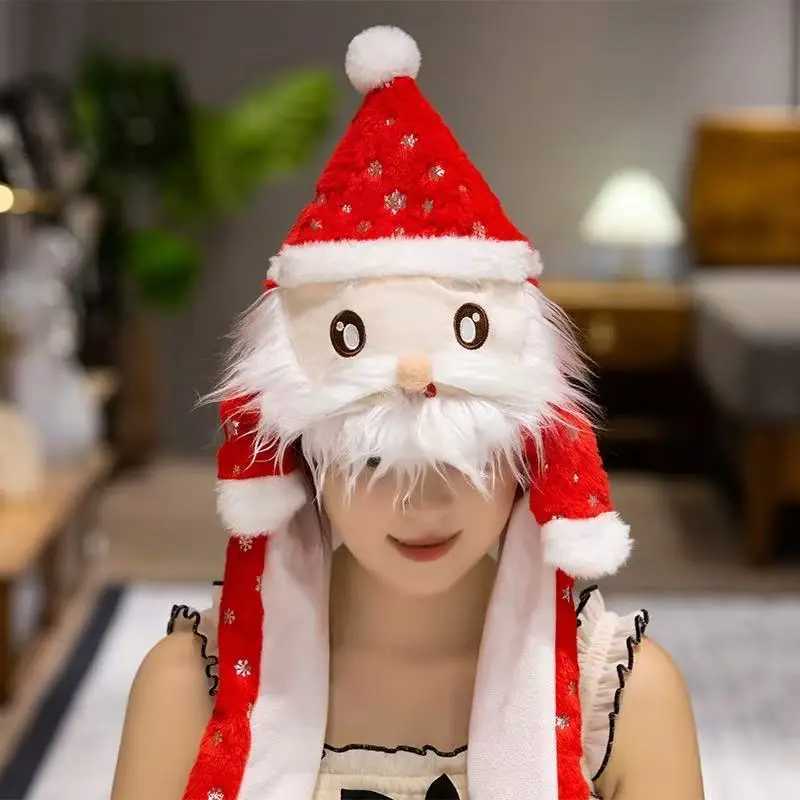 Christmas Series Hat Green Monster Santa Claus Milu Deer Cartoon Kawaii Cute Plush Hat Winter Keep Warm Hat X-Mas Gift Kid Y251115