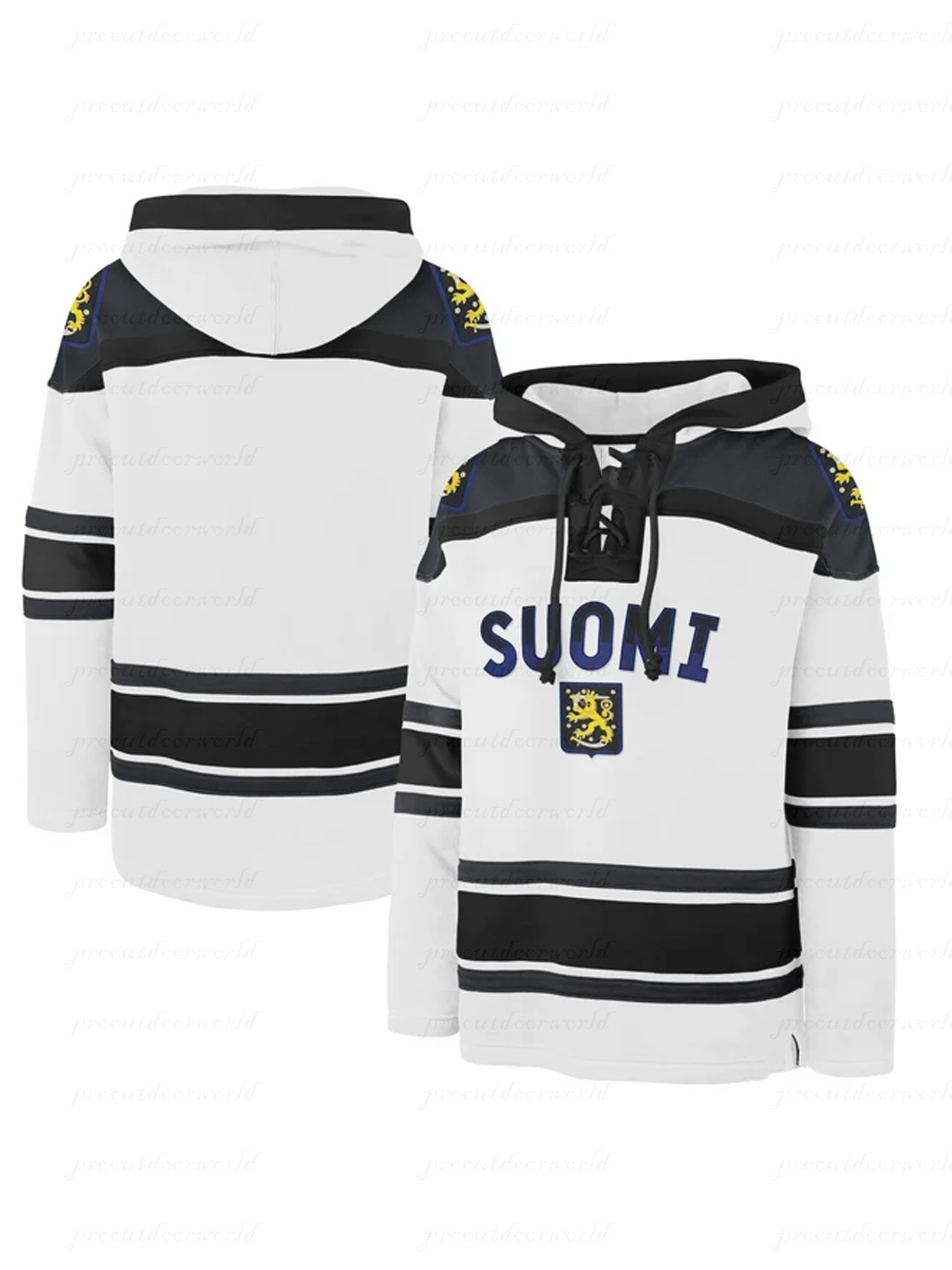 Men's Navy USA 2025 Pullover Hoodie White Finland Red Canada Yellow Sweden Custom Stitched Women Youth for Daily Casual Wear