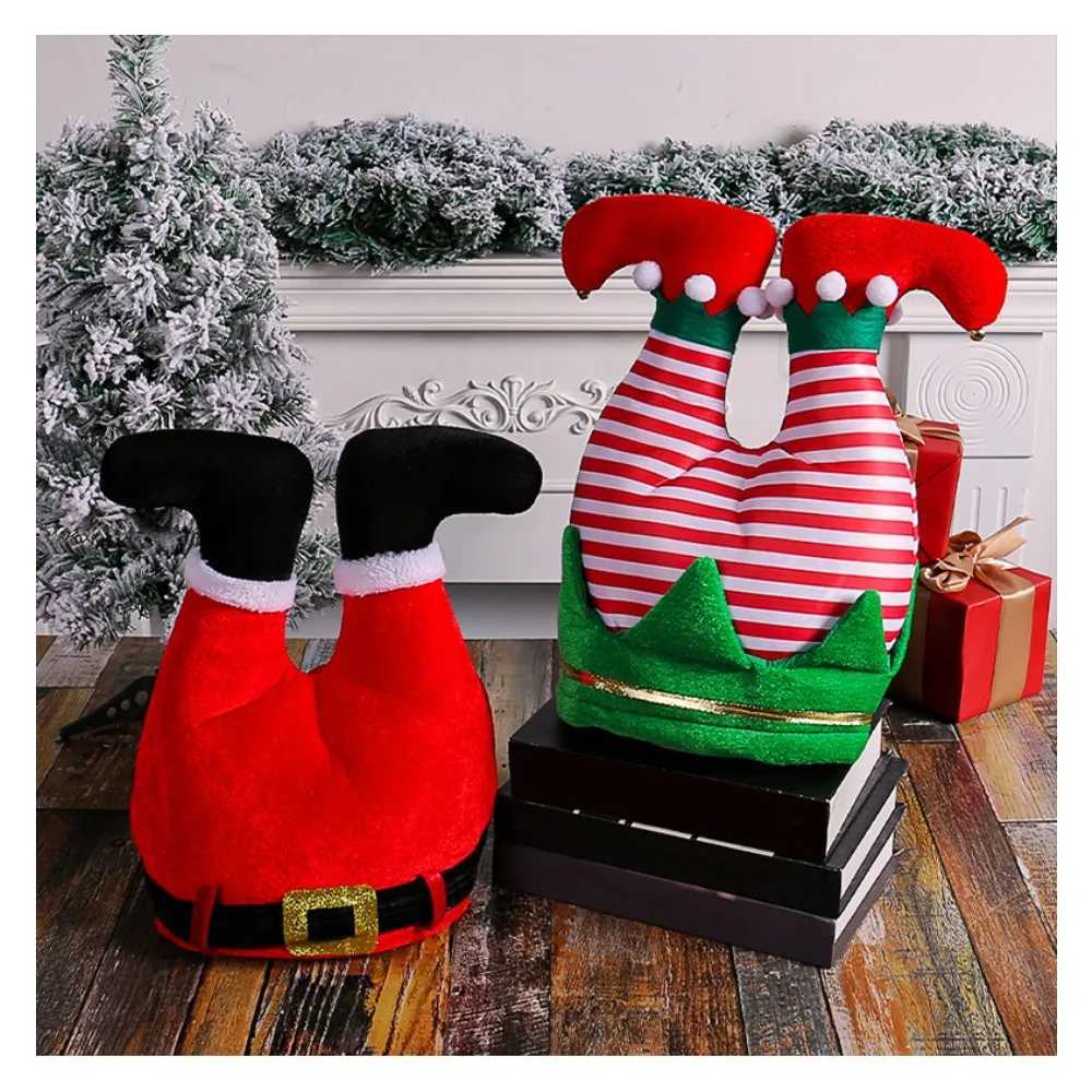 Festive Christmas Hat Gold Bright Color Elf Clown and Pants Headwear Party Gifts Perfect Christmas Decoration Party Supplies Y251115