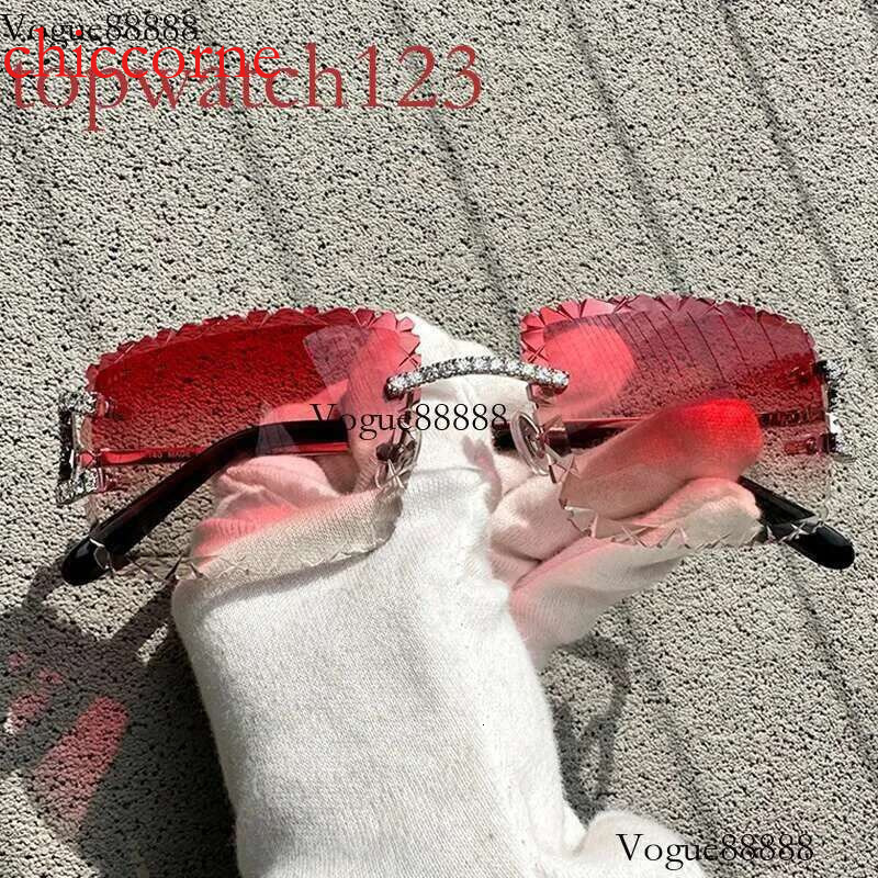 Full Moissanite Sunglasses Shark Dia Cut Wire C Designer Carter Sun Glasses Vintage Mens Decoration Eyewear Frame 828