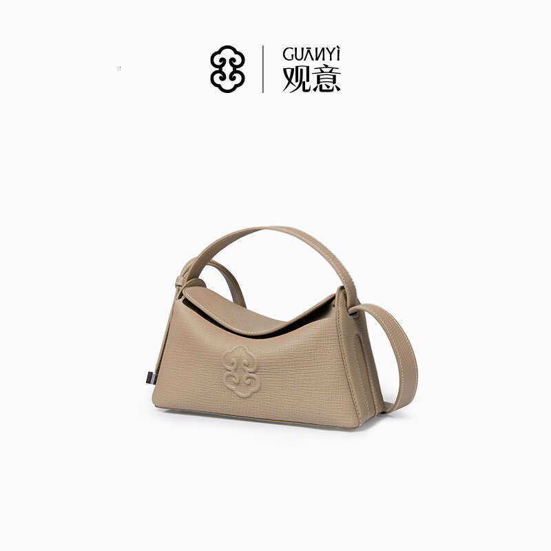 Mm Women's Bags Guanyi Carrying Chinese Style Designer Leather Handbag, Lunch Box Bag, Loose And Niche Crossbody Women's Bag