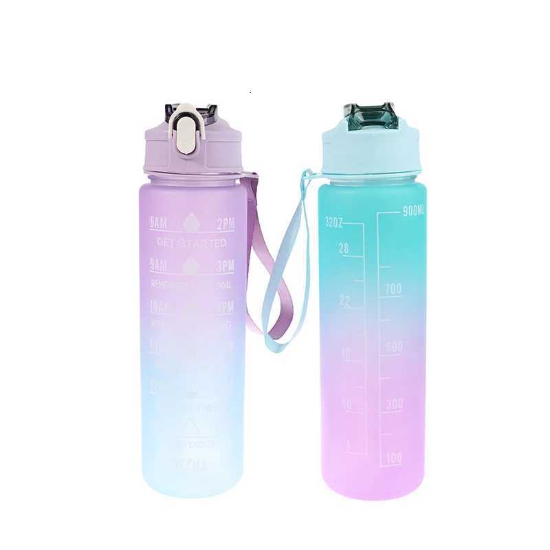900ML Sport Water Bottle Leakproof Bottles Drinking Outdoor Travel Portable Water Bottle Gym Fitness JugsW251114