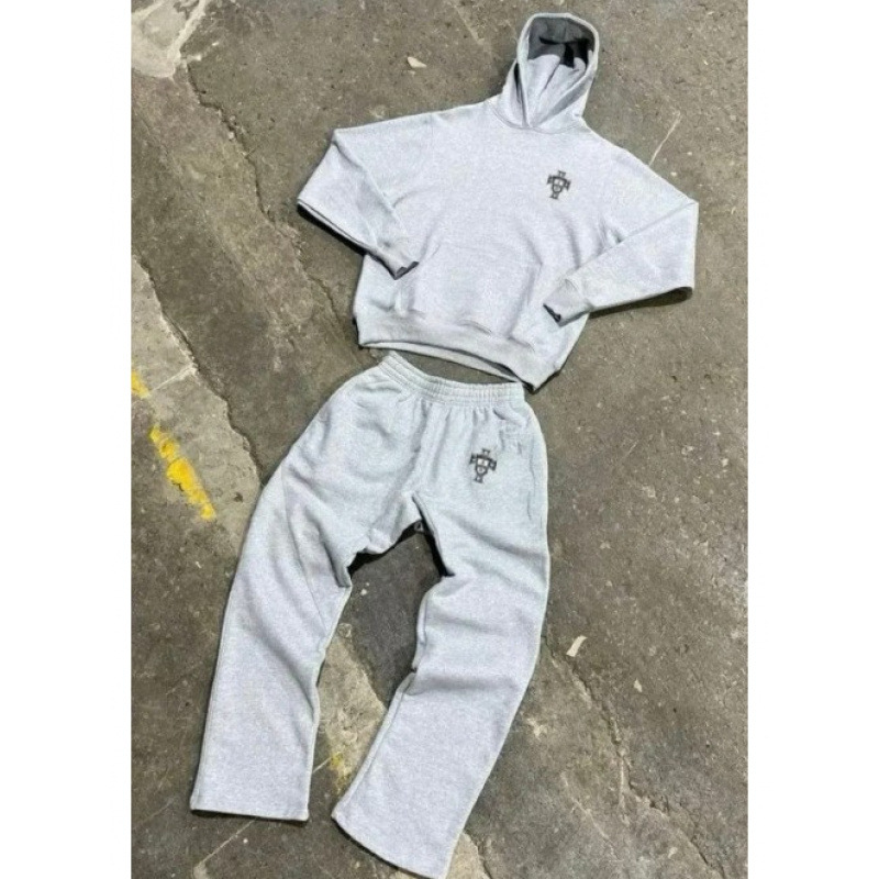 Men's sports hoodie set loose leg pants set fashionable printed hoodie American retro style personalized street hooded women