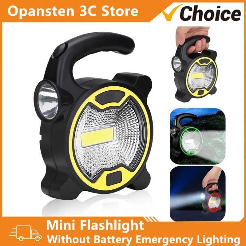 Mini Portable Work Light Battery Powered Handheld Lantern Super Bright Flashlight Outdoor Tent Camping Lights Without Battery M251115