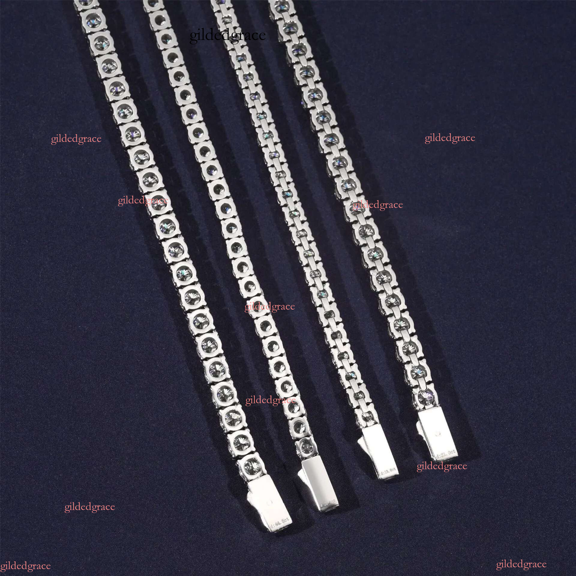 Elegant Hip-Hop Jewelry Set: Durable Stainless Steel Bracers w/ Imitation Moissante Beads