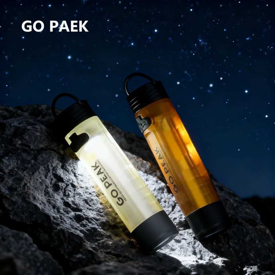 Gopeak Outdoor Mini Pocket Flashlight Camping Key Clip Cap Ambient LED Long Endurance Disaster Emergency Strong Light M251115