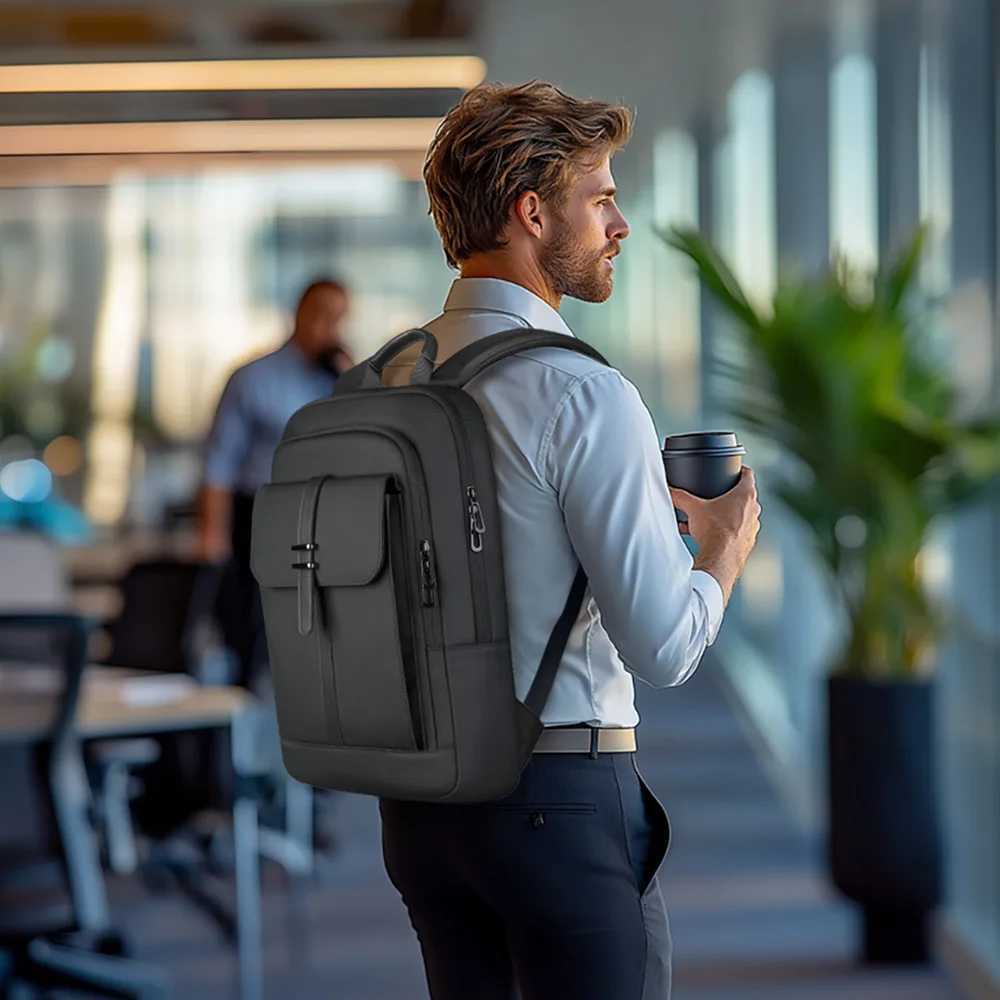 HK Slim 156 inch Laptop Backpack for Men Waterproof Business Backpack Anti-Theft School Bag Travel Daypacks for Daily Cmute Y251114