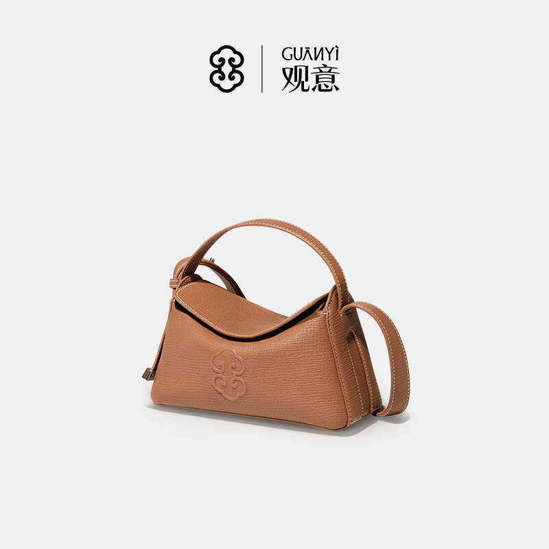Mm Women's Bags Guanyi Carrying Chinese Style Designer Leather Handbag, Lunch Box Bag, Loose And Niche Crossbody Women's Bag