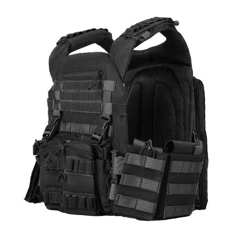 Tactical Vest Modular MOLLE System Multi-Pocket Adjustable Lightweight for Outdoor Hiking Airsoft Survival XJ251114