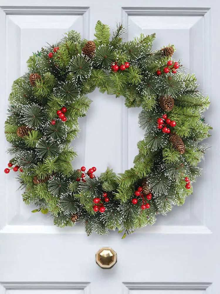 Christmas Advent Wreath Decorative Lighting Holiday Art Wreath Festival Theme Multifunctional for Door Window FireplaceM251115