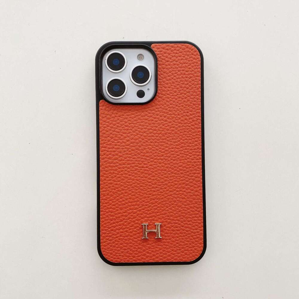 DHelectronics Compatible with iPhone 17 Pro New Lychee Texture Genuine Leather Feel Apple 16E Phone Case