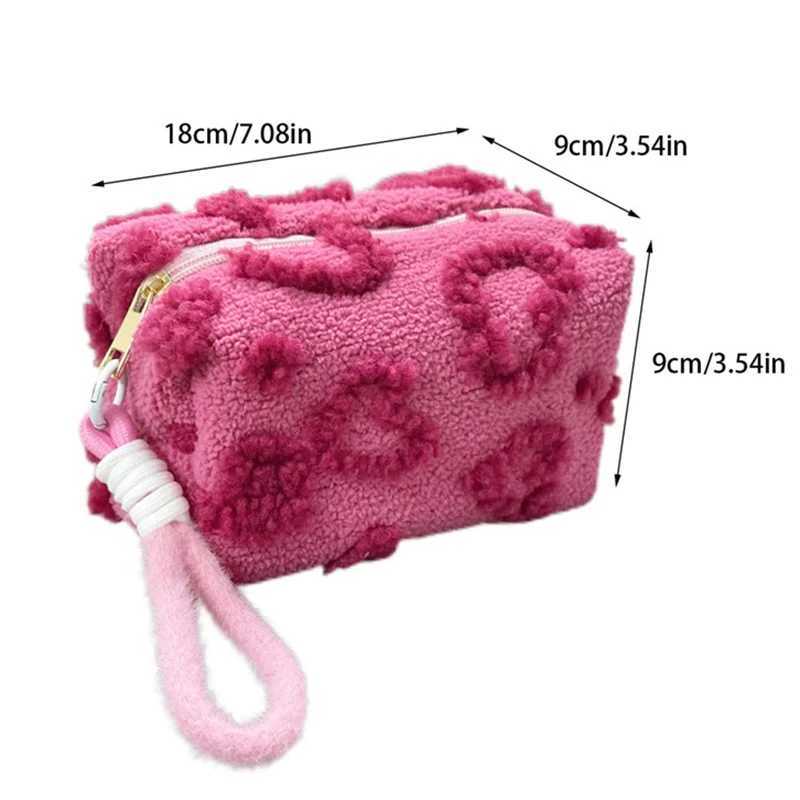 Cute Fi travel makeup bag portable storage bag high-capacity toilet kit Kaii makeup handbag love printing organizerXJ250415