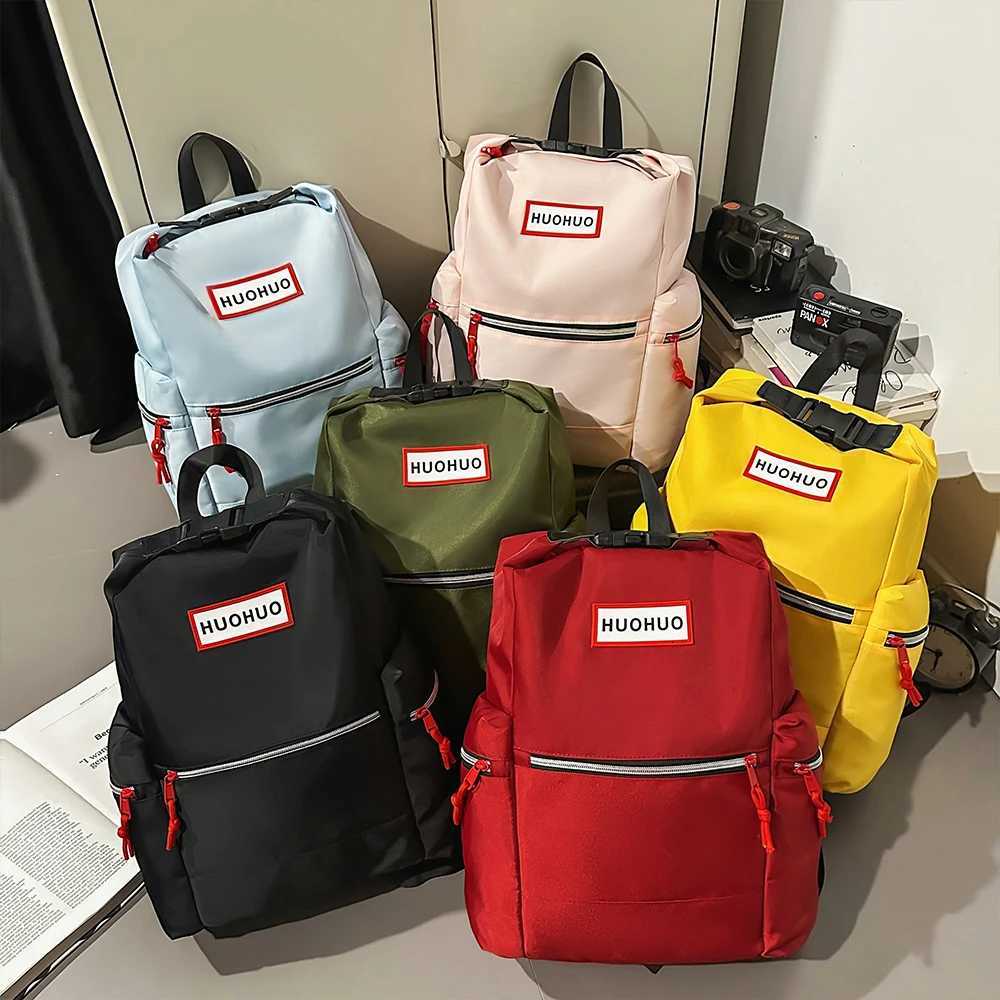 New Trendy Backpack for Outdoor Travel Waterproof Hiking Bag Commuter Couples Top Button Computer BackpackW251114