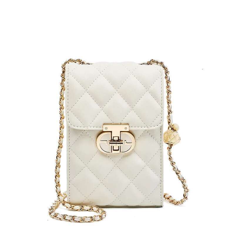 Designer Bag 2024 New Genuine Leather Mini Mobile Phone Women's Summer Commuting Crossbody Small High-End Chain Bag Trend