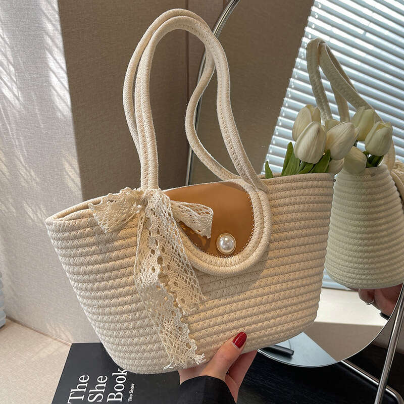 Handmade Beach Bag New Straw Bag, Woven Vacation Backpack, Fashionable And Versatile, Single Shoulder Large Capacity Tote Travel Beach Bucket Bag Kq2