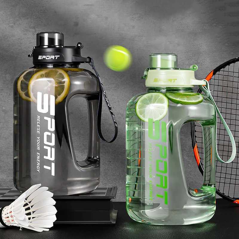 Large Capacity2500/1700ML Water Bottle With Straw Lid Sports Gym Water Kettle For Camping Travel BPA Free Drinking BottlesW251114