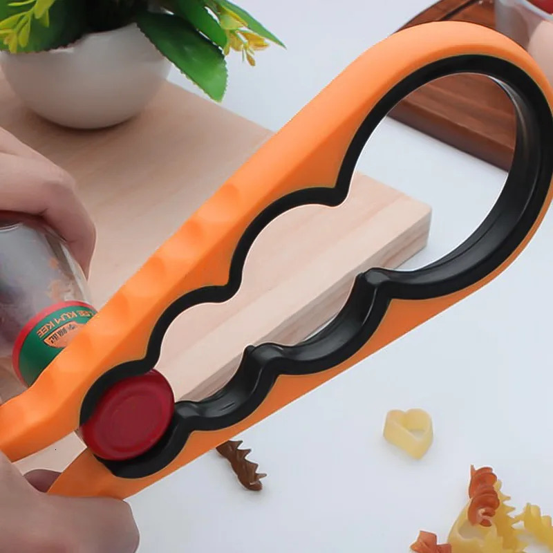 Multi Purpose Opener Handy Screw Cap Jar Openers 4 in 1 Lid Quick Opener Bottle Lid Easy Grip Bottle Kitchen Supply 250414