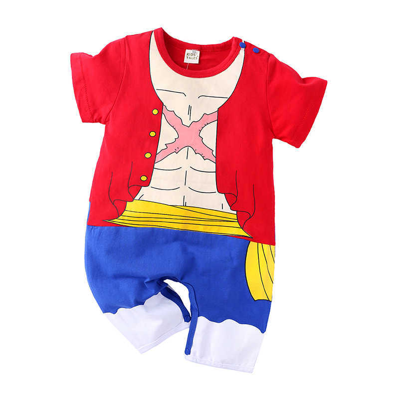 Jumpsuit Clothing Cotton Baby Girl Boy Child Designer Cartoon Baby Baby Cartoon Cartoon Onesie Summer Clothes Newborn Outings Y250415