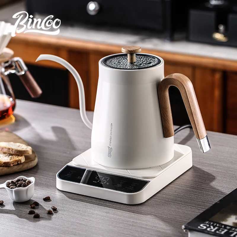 Bincoo Intelligent Temperature Control Kettle Professional Coffee Filling Kettle Hand Brewing Kettle Swan Neck 08L 220V 1350W Y251114