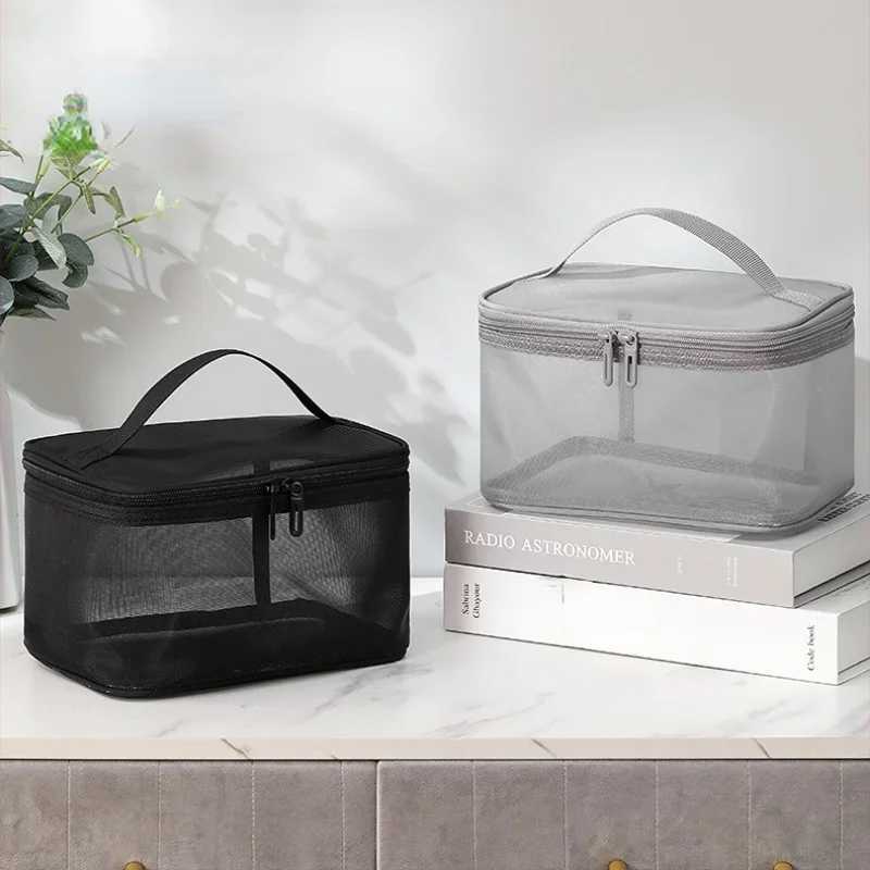 Womens transparent mesh is an ideal choice for cosmetic makeup and toilet kits suitable for successful travel sales makeup organizer bagsXJ250415
