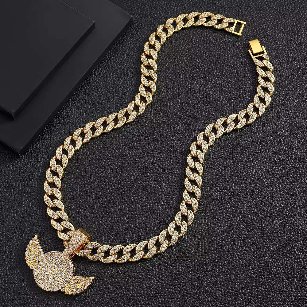 DHcollections Unisex 15MM Cuban Miami Chain Alloy Necklace With Pendant For Easter, Christmas, Halloween And Party