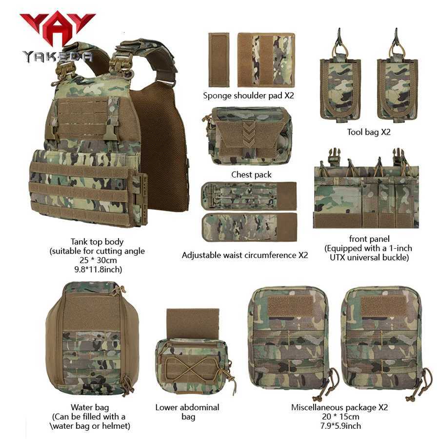 YAKEDA Camouflage Training Vest Outdoor CS Training Vest Multi-functional Vest XJ251114