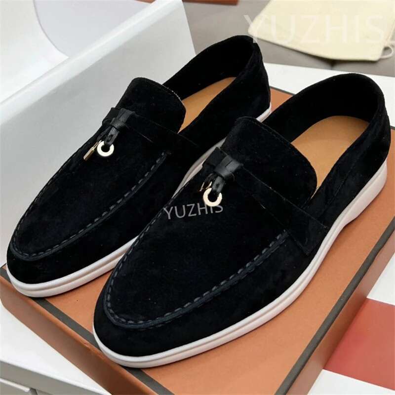 Walking Driving Loafers New Spring Autumn Flat Metal Lock Tassel Classic Lazy Comfortable Women Slip On Shoes