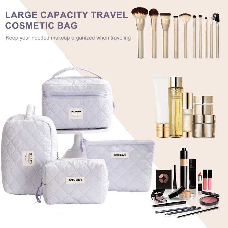 Womens Makeup Bag Quilting Womens Makeup Bag Portable Zipper Cosmetics Travel Organizer Womens HandbagXJ250415