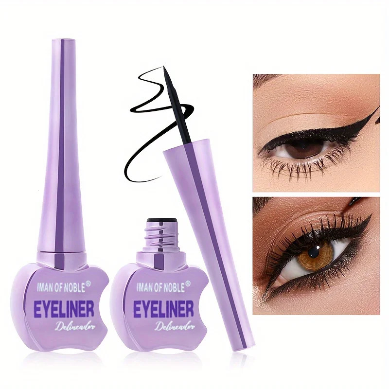 Non-smudge black quick-drying eyeliner Waterproof long-lasting and non-bleach eye makeup 250414
