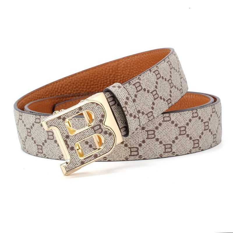 fashion belt luxury men fashion business alloy needle mens B buckle head waist belt for men