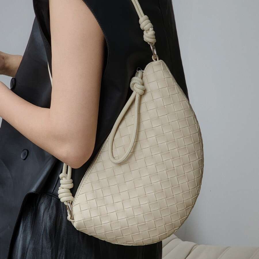 Mm Women's Bags Knitted Cowhide Crossbody Casual Niche Fashion Trend Shoulder Bag, Commuting Women's Backpack