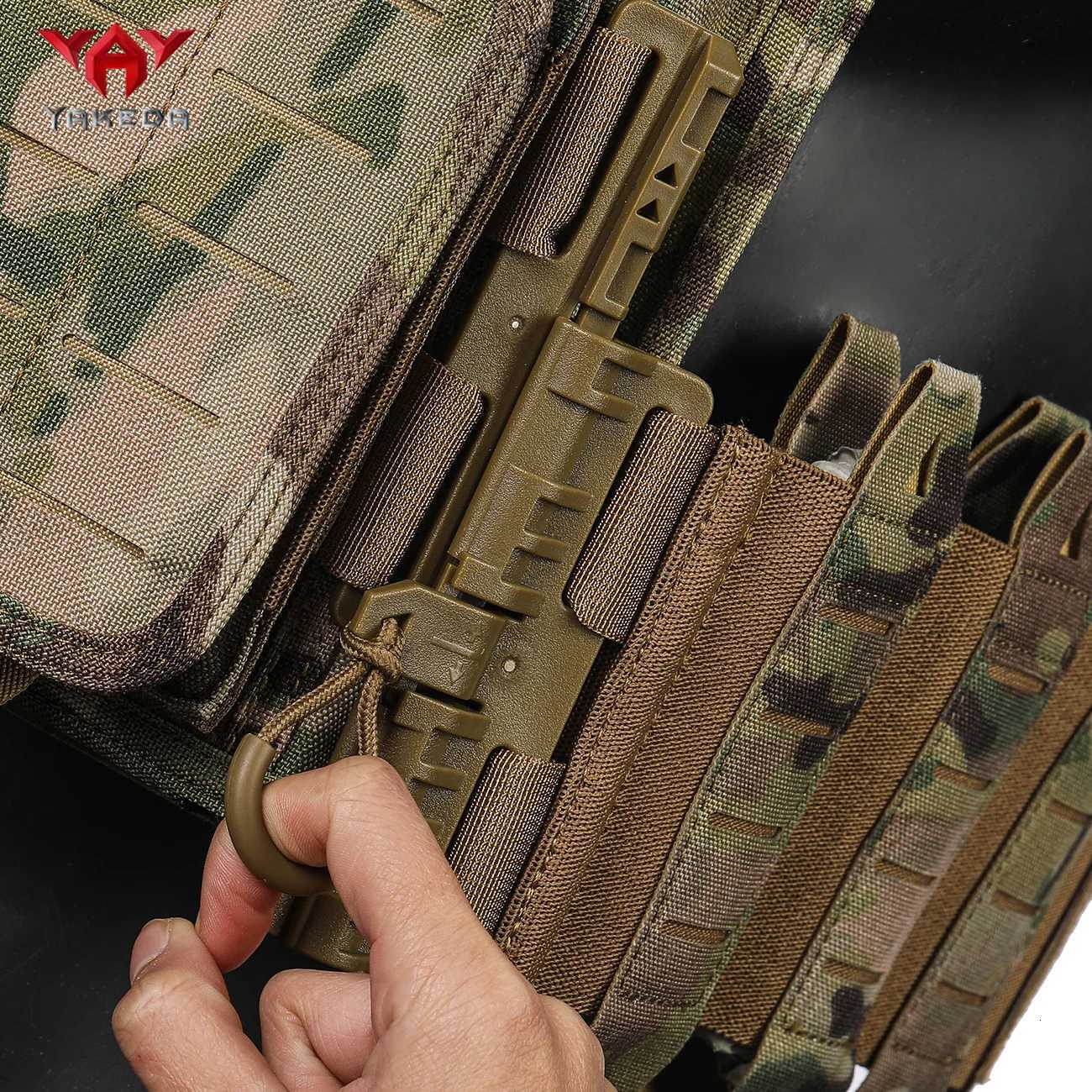 YAKEDA (with American flag) MOLLE training vest outdoor training vest 1000D waterproof and wear-resistant XJ250730XJ251114