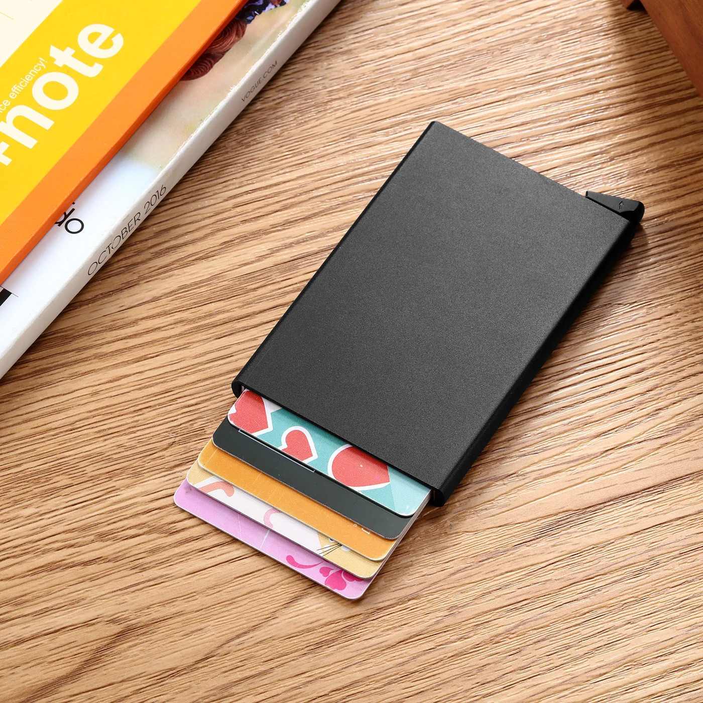 Anti-theft ID Credit Card Holder Porte Carte Thin Aluminium Metal Wallets Pocket Case Bank Women Men Credit Card Box 250414