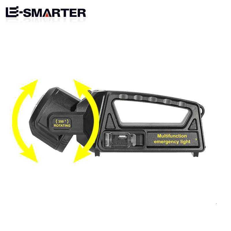 P50 LED Searchlight Double-headed Design Rechargeable Flashlight High Power Waterproof Torch Outdoor Camping Solar Light M251115