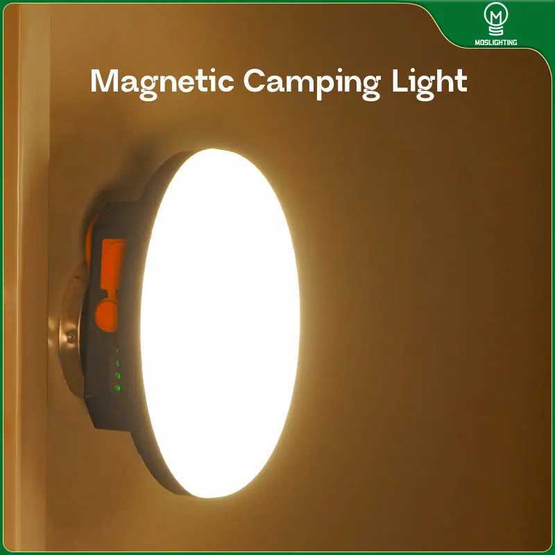 MOSLIGHTING 30W Rechargeable LED Camping Lantern with Portable Flashlight Tent Lights Emergency Work Maintenance Lights M251115