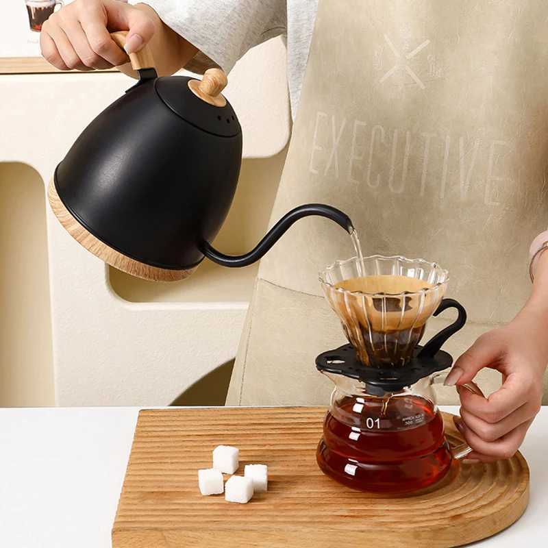 800ml Gooseneck Electric Kettle Hand Brew Coffee Pot Teapot 304 Stainless Steel Water Jug Slender Mouth Hand Brewing Pot 1000W Y251114