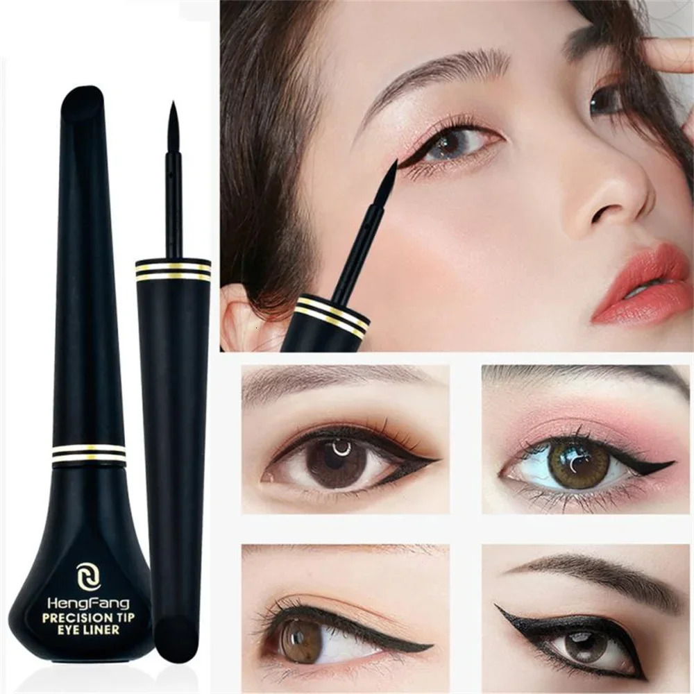 Black Liquid Eyeliner Natural Smooth Eye Liner Pencil Lasting Waterproof Quick Dry Non-Smudging Eye Durable Makeup Cosmetics 250414