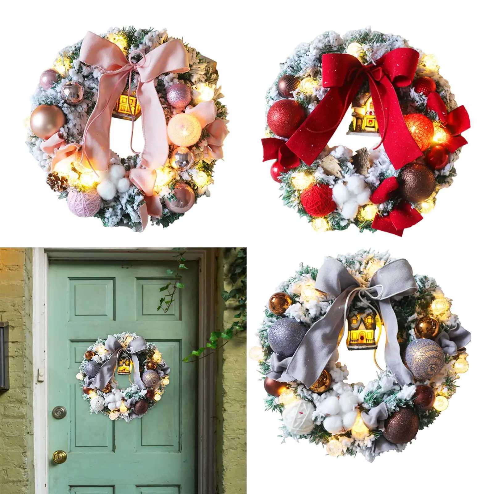 Christmas Wreath 1181 inch Christmas Balls Xmas Decor for Party Window DoorM251115