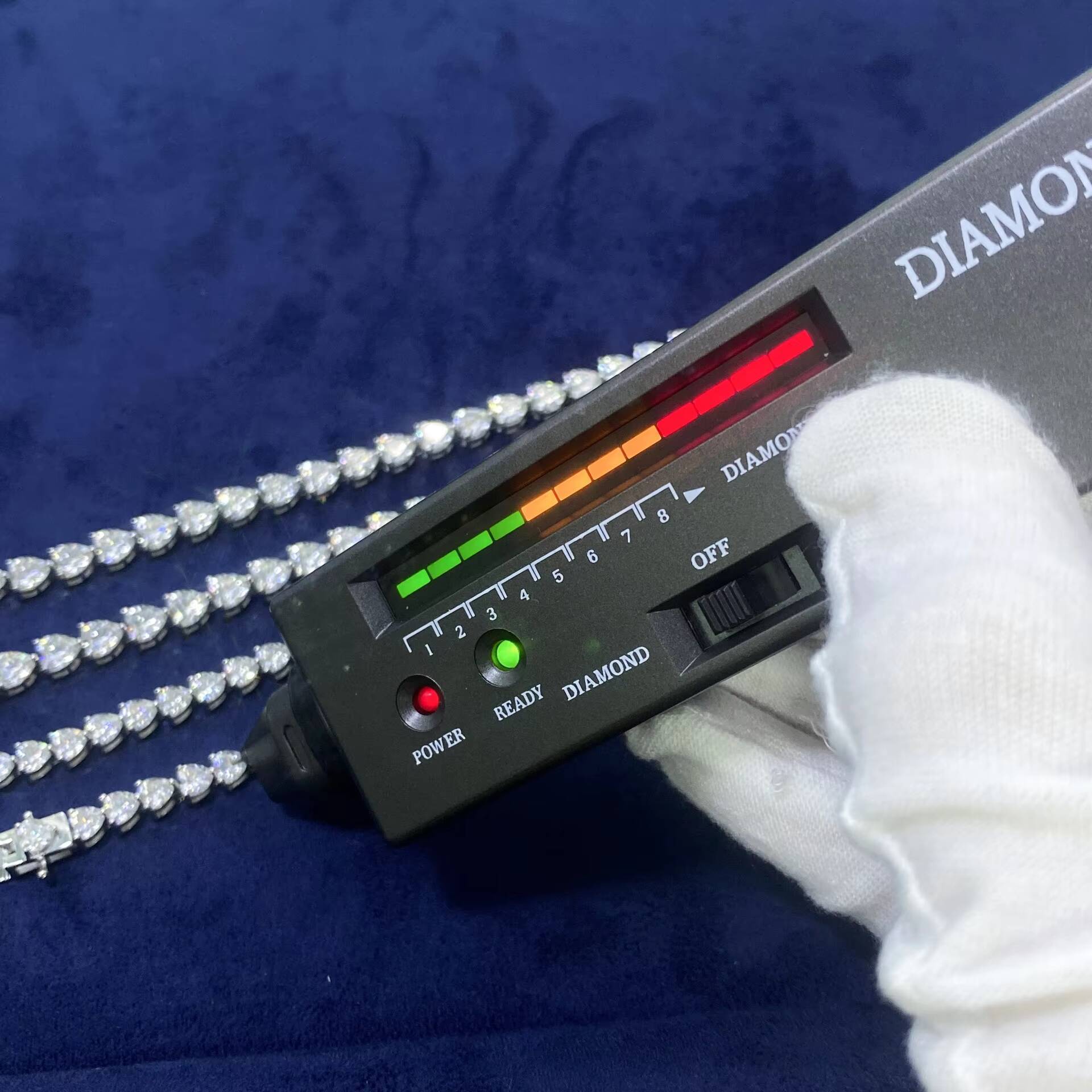 Trendy Rapper Hip Hop Jewelry VVS 3mm 18k Gold Heart Luxury Iced Out Moissanite Tennis Chain Bracelet with Women Best Gift