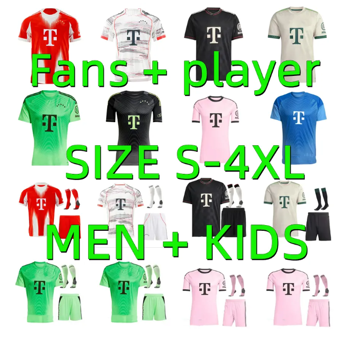 24 25 26 KANE MUSIALA BAYERNS soccer jerseys 2025 2026 MULLER GORETZKA SANE GNABRY KIMMICH mUNIch 125 anniversary BECKENBAUER Player version football shirt Men Kids