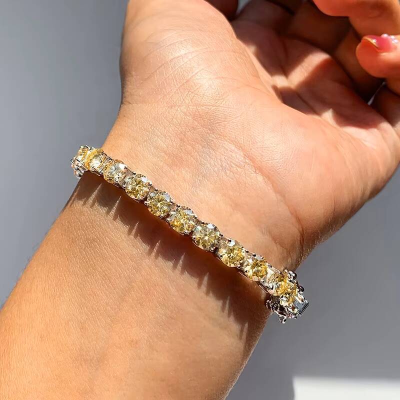 Hailer Hot Sale Tennis Bracelet 18k Gold Plated Bracelet Moissanite for Women
