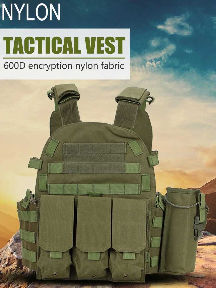 Nylon Chest Rig Molle Vest Multi-Functional Camouflage Body Armor Hunting Carrier Adjustable for Men and Women for Camping Travel Sport XJ251114