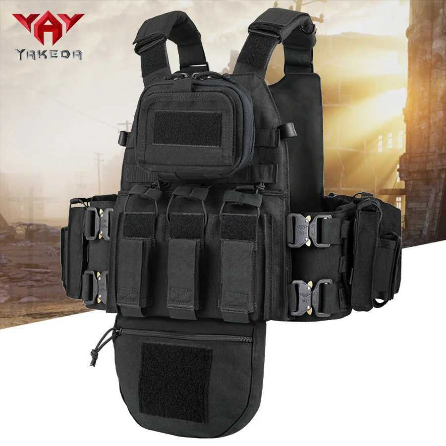 YAKEDA multifunctional full protection training vest MOLLE metal snake buckle quick release outdoor camouflage training vest XJ251114