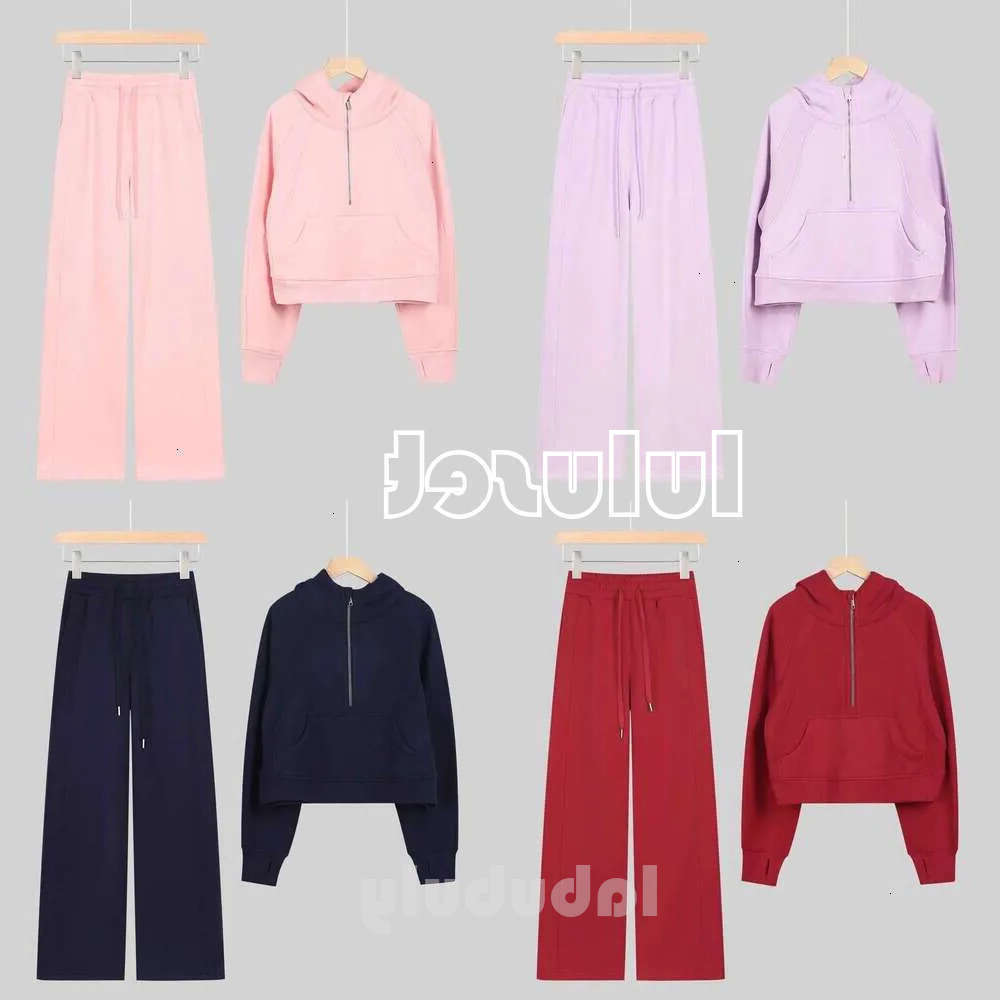 HOT workout women scuba hoodie defined jacket pants womens sweatshirt designer sweatpants clothes sweater jackets luluity lemoner set
