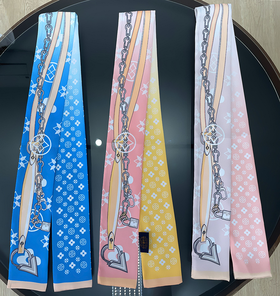 Silk Scarf Woman and Mens Silken Scarves Quality Shawl Scarfs Women Fashion Scarve 4 Colors size 8*120CM