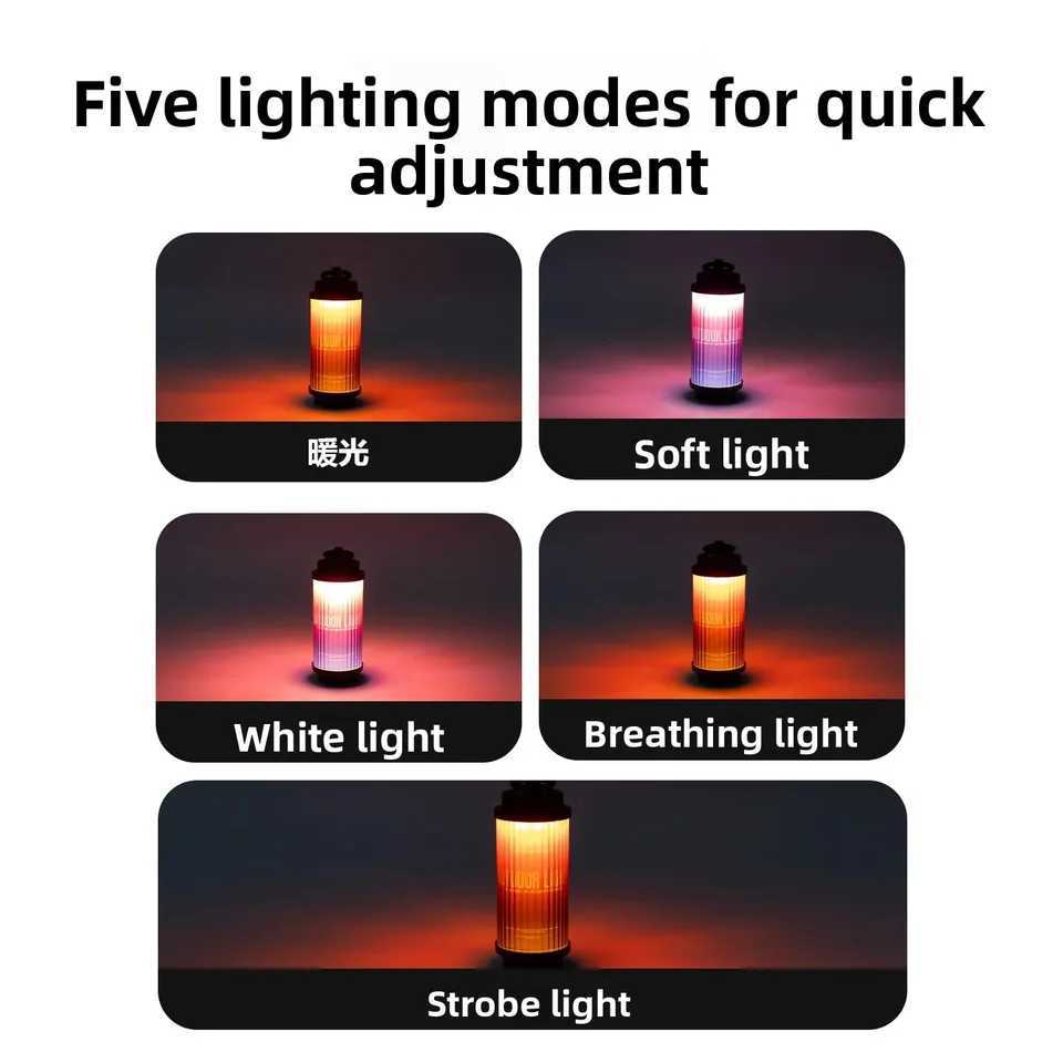 1800mAh 38-KT 38 Light With Bracket USB Rechargeable Camping Lanterns Outdoor Tent lamp Powerful Mini LED Flashlights Camp Light M251115