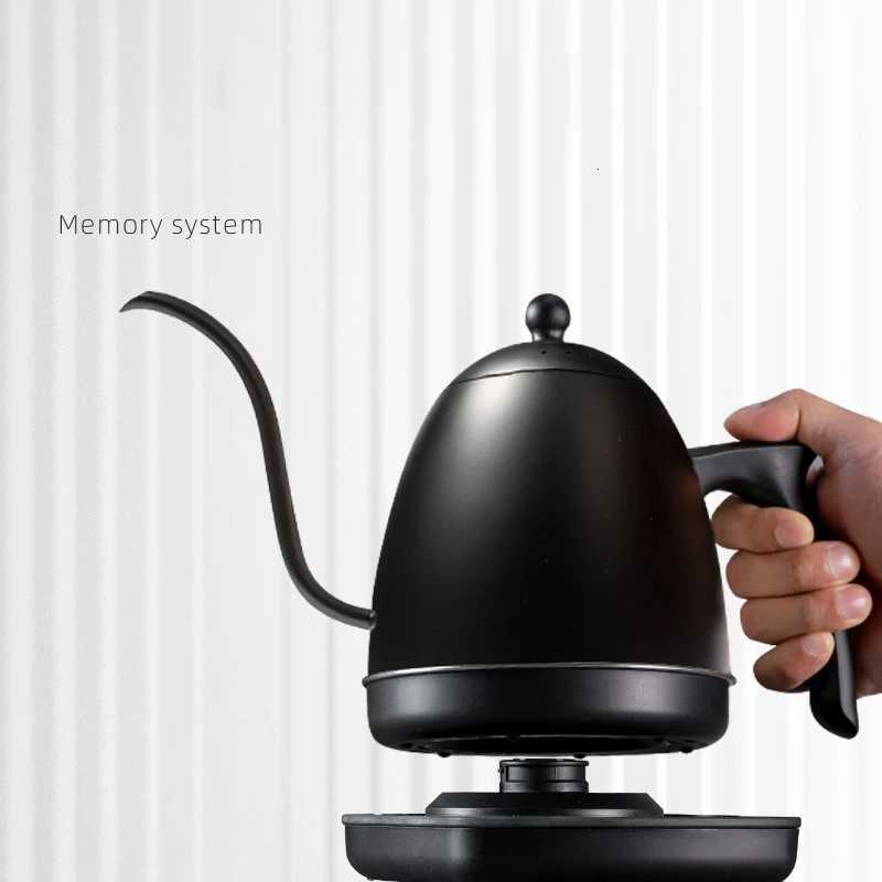 800ml Hand Brew Coffee Pot Intelligent Constant Temperature Electric Kettle Gooseneck Fine-mouth Stainless Steel Teapot Kettles Y251114