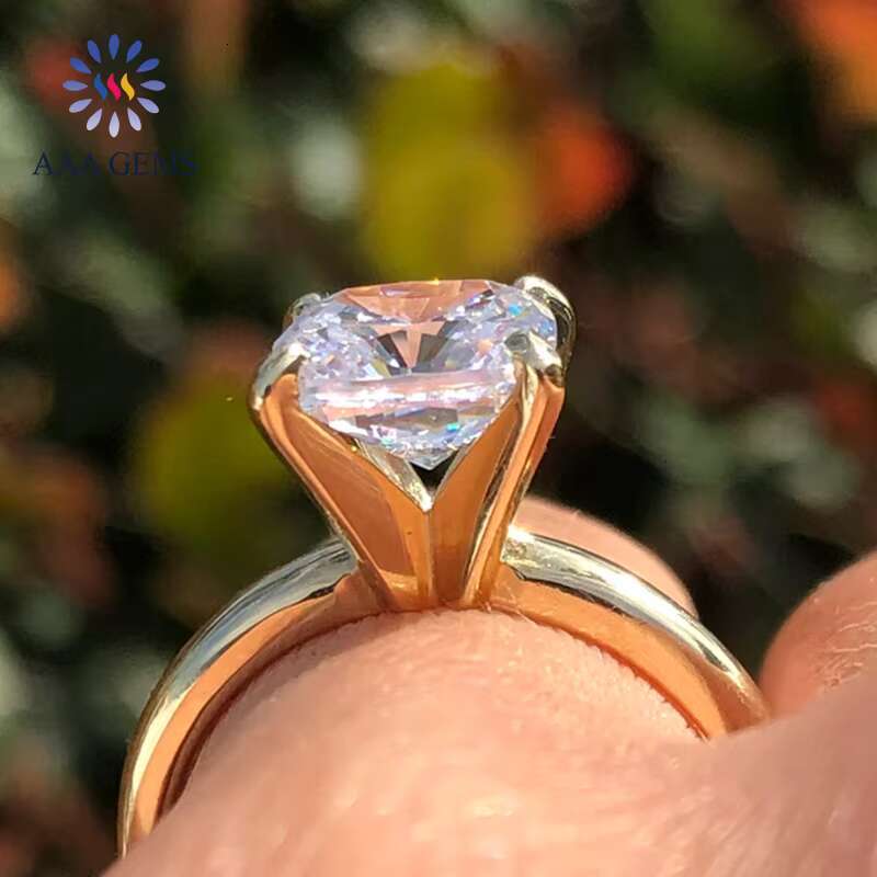 AAA Gems Engagement Wedding Ring Custom 14K White Gold 2.0 ct Cushion Lab Grown Diamond Solitaire Ring