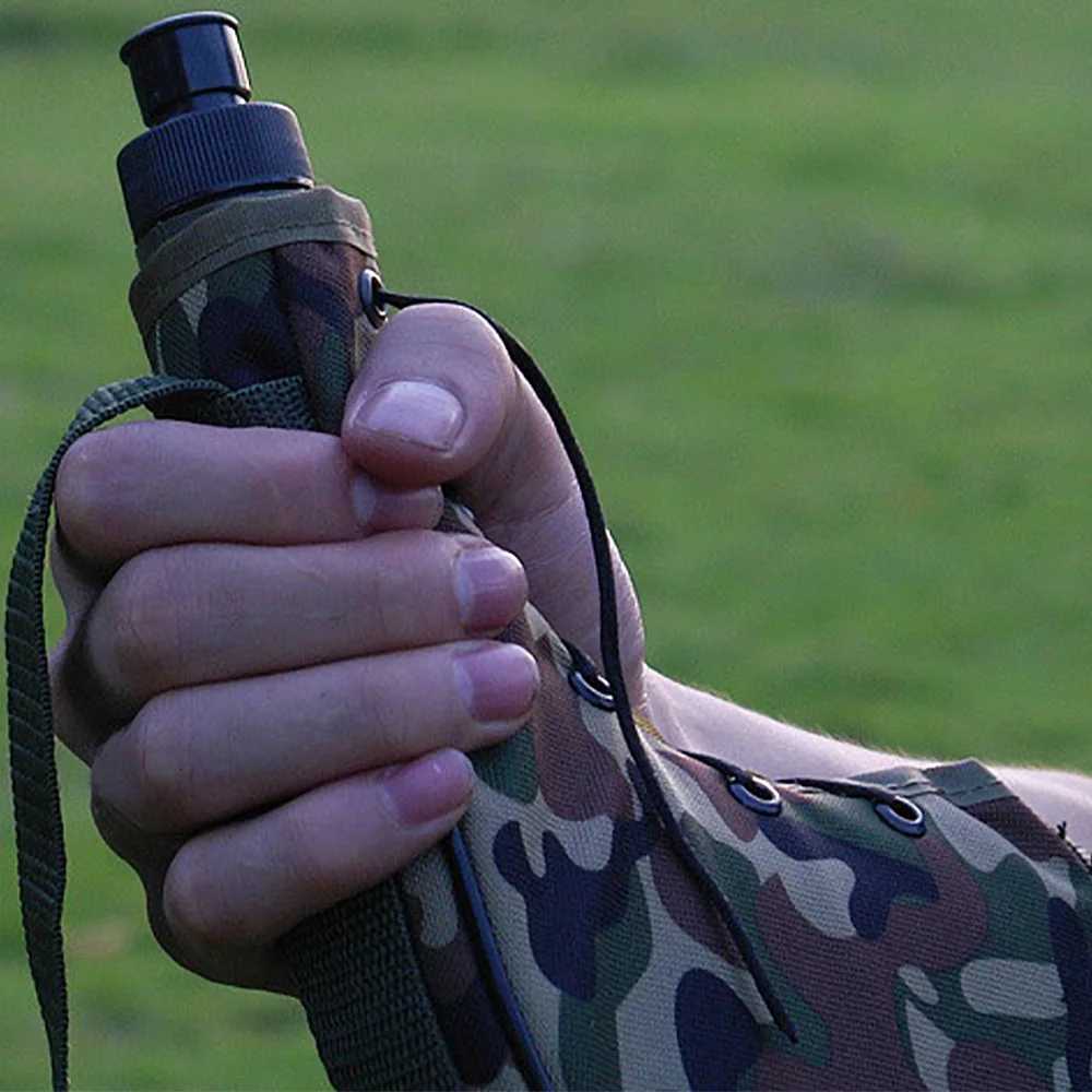 Outdoor Water Bottle 800ml Water Kettle Sports Bottles with Shoulder Strap for Hiking BackpackingW251114