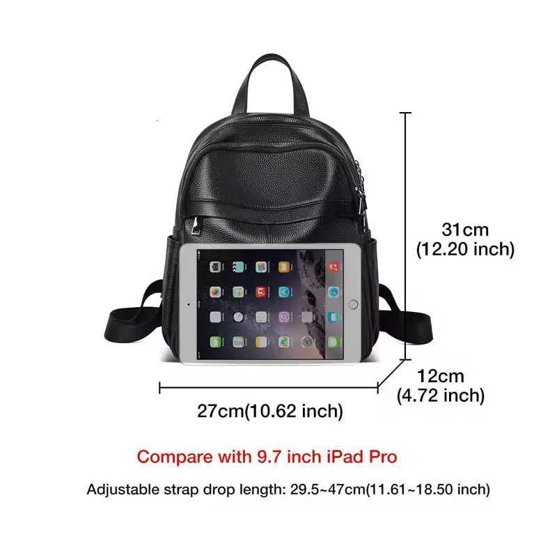 FOXER Womens Split Leather Multi-Function Backpack Lady Vintage Phone Pouch Pack Female School Bags High Quality Travel BagpackW251114